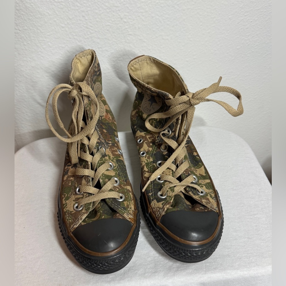 Converse All Star Rare Gas Mask Camo Camouflage High Top Tan Sneakers Men’s 5 - Picture 7 of 16